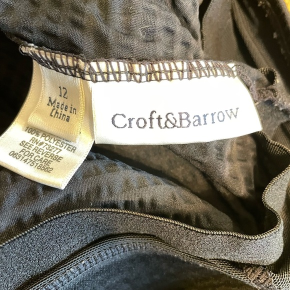 Croft & Barrow black tankini size 12 - Picture 3 of 3